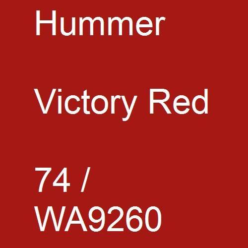 Hummer, Victory Red, 74 / WA9260.